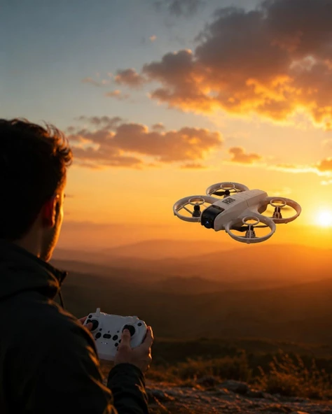 Çift Bataryalı Kameralı Mini Drone Işıklı Akıllı Uçuş Sistemi ürün görseli 1