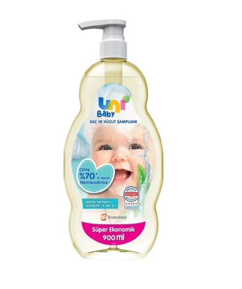 Uni Baby Bebek Saç Ve Vücut Şampuanı 900 ml ürün görseli 1