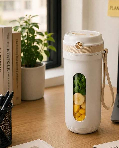 Spor Ve Seyahat İçin Taşınabilir Smoothie Blender Usb Şarj Destekli ürün görseli 1