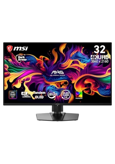 MSI 31.5 MAG 321UP QD-OLED X24 3840 x 2160 UHD FLAT 240HZ 0.03MS FREESYNC PREMIUM PRO GAMING MONITOR ürün görseli 1