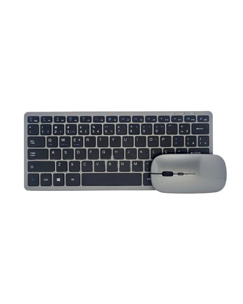 Kablosuz Bluetooth Klavye Mouse Seti Şarjlı Tablet Laptop Uyumlu - Resim 5