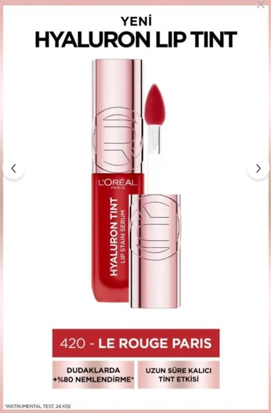 L'Oreal Paris Hyaluron Lip Tint Dudak Parlatıcı - 420 Le Rogue Paris ürün görseli 1