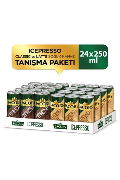 Jacobs Icepresso Latte & Classıc Soğuk Kahve 250 ml x 24 Adet ürün görseli 1