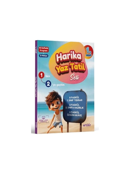 Artıbir Yayınları 1. Sınıf 1'den 2'e Geçtim Harika Yaz Tatil Seti Yeni Maarif ürün görseli 1