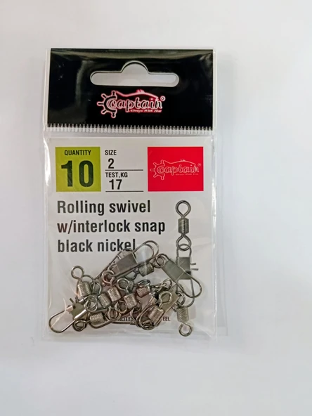 CAPTAİN KİLİTLİ KLİPS İNOX 10'LU PAKET/NO:2 ürün görseli 1