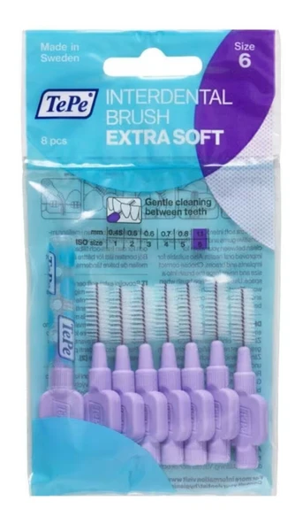 Tepe Extra Soft Arayüz Fırçası 8'li 1.1 MM Mor ürün görseli 1