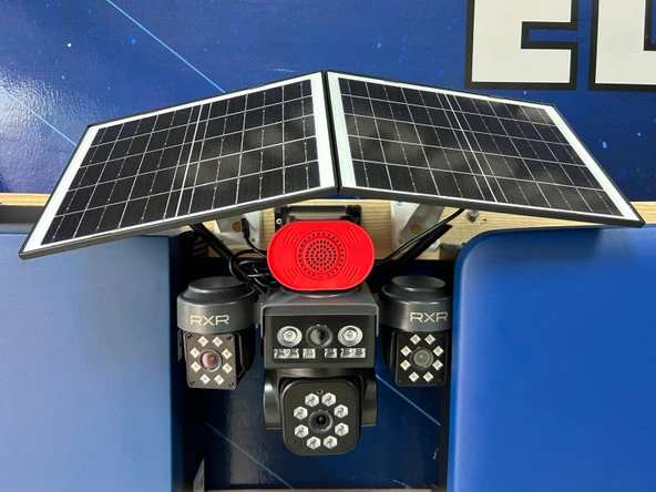 e-SİM Destekli Güneş Enerjili 4 Kameralı Renkli Gecegörüş Solar Kamera  ( 7/24 Kayıt Bulut Desteği ) ürün görseli 1