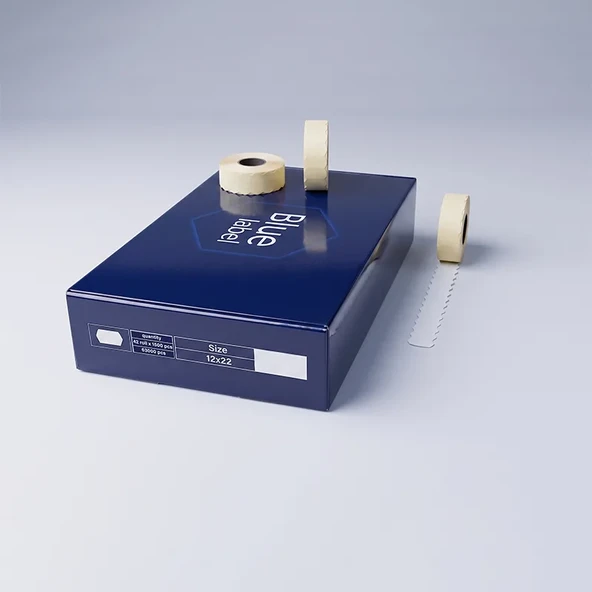 Örenler Plastik Blue Label No:6 Meto Etiketi Beyaz 1.500'lü (42 Rulo) ürün görseli 1