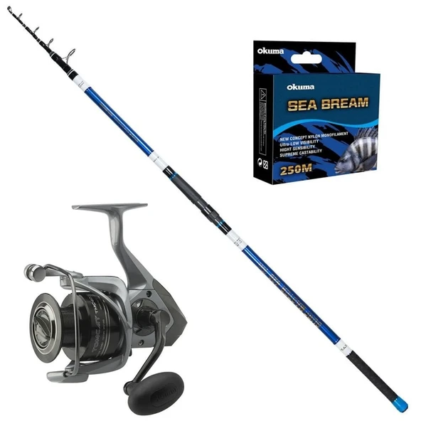 Okuma Tomcat 8000 - Ryuji Surf Master 420cm 100-250gr Surf Olta Seti ürün görseli 1