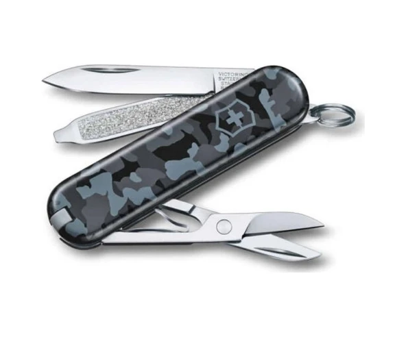 Victorinox Vt 0.6223.942 Kamp Çakı Klasik 58 Mm Lacivert Kamuflaj Kamp Çakı Kamuflaj ürün görseli 1
