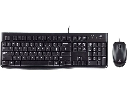 LOGITECH MK120 USB Kablolu Tam Boyutlu Türkçe Q Klavye Mouse Seti - Siyah ürün görseli 1