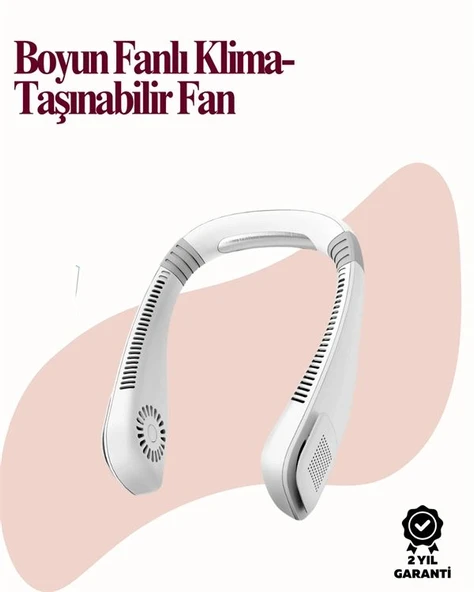 Kanatsız Boyun Tipi Fan | Giyilebilir Serinletici, Düşük Sesli, Hafif Abs Gövde, Usb Şarj Edilebilir ürün görseli 1