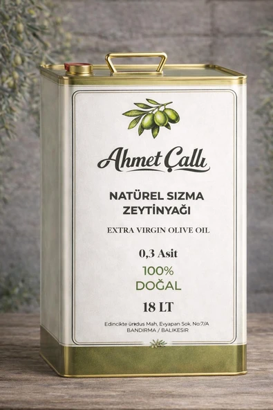 18lt Ahmet Çallı Katkısız Naturel Sızma Zeytinyapı ürün görseli 1