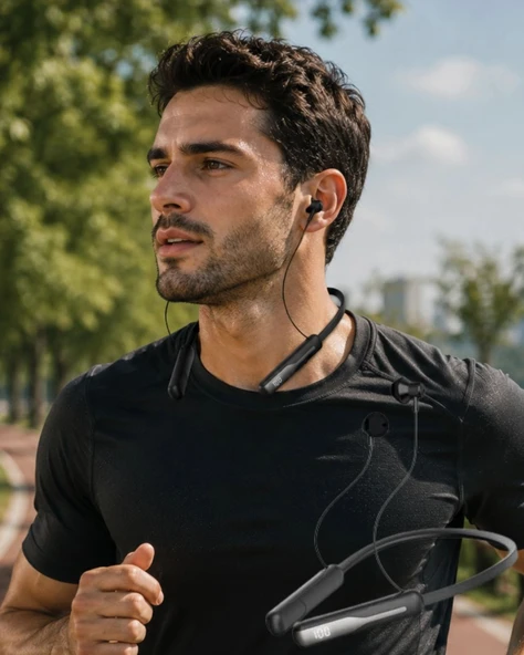 Ses Değiştirme Özellikli Boyun Askılı Bluetooth Spor Kulaklığı ürün görseli 1