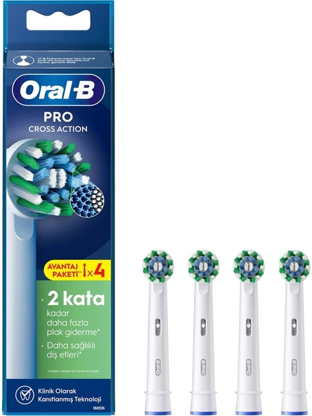 Oral-B Şarjlı Diş Fırçası Yedek Başlığı Cross Action X-Filament 4 adet ürün ürün görseli 1