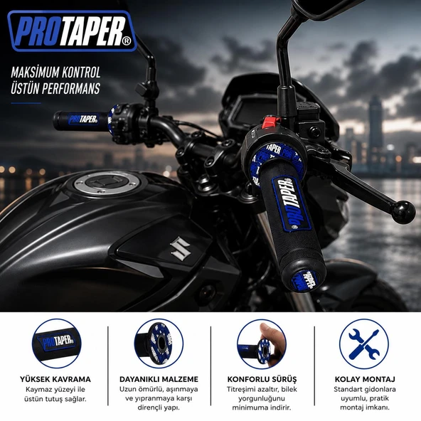 Honda NC 750 Protaper Yumuşak Silikon Elcik Mavi MR001 KNTK027 ürün görseli 1