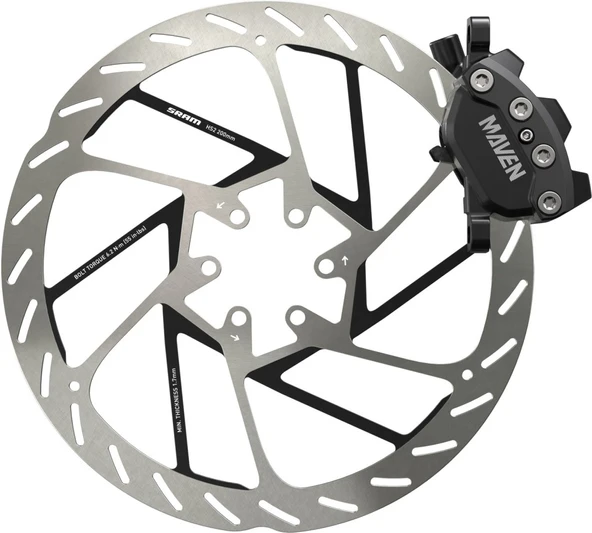 Sram Maven Base 4 Piston Hidrolik Disk Fren Seti Ön Arka - Resim 5