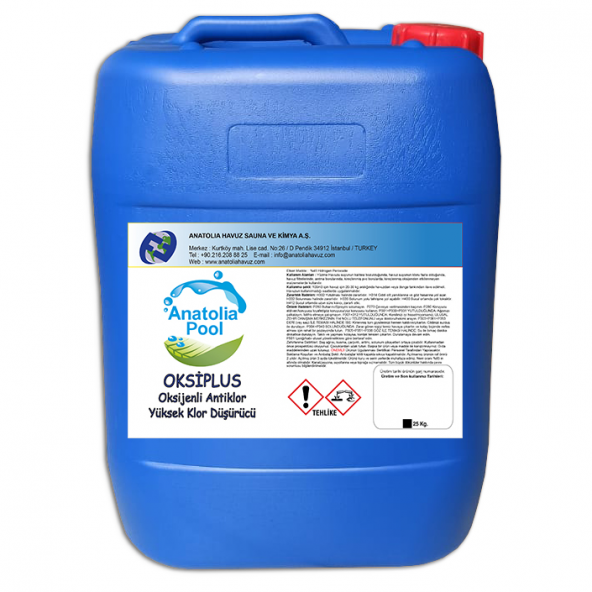 Anatolia Pool Oksiplus 25 Kg (Oksijenli Antiklor - Yüksek Klor Düşürücü) ürün görseli 1