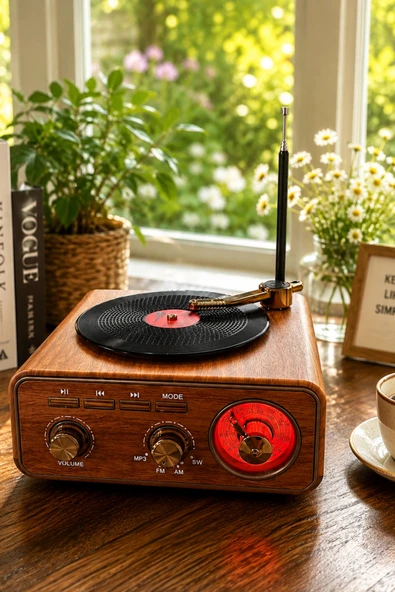 Meier MD-1317BT Nostaljik Görünümlü Bluetooth Hoparlör ve 3 Bantlı Şarjlı Radyo ürün görseli 1