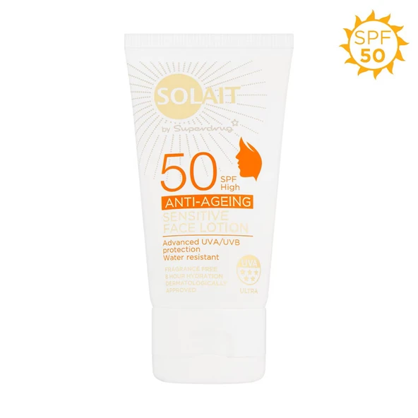 Solait Yaşlanma Karşıtı Hassas Yüz Güneş Koruyucu SPF50 50 ml ürün görseli 1