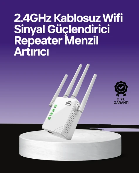 Wps Destekli 2.4ghz + 5ghz Wifi Sinyal Güçlendirici ürün görseli 1