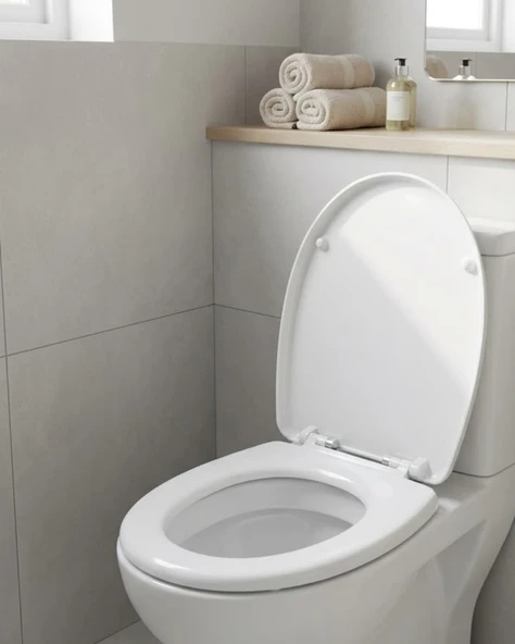 Dayanıklı Klozet Kapağı Universal Model Kolay Kurulum Hijyenik Banyo Ürünü ürün görseli 1