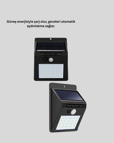 4 Modlu Solar Led Bahçe Ve Garaj Lambası - Resim 2