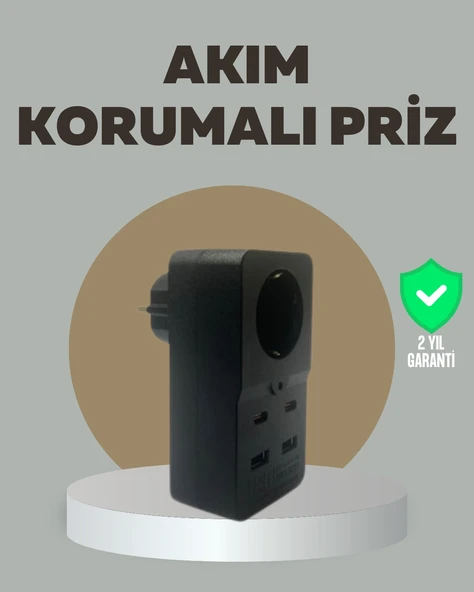 Akıllı Akım Dengelemeli Priz 2500w 4 Usb Type C Çıkışlı ürün görseli 1