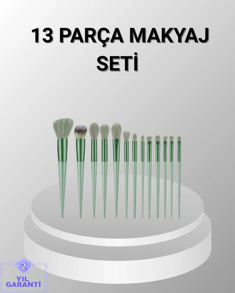 13 Parça Makyaj Fırça Seti – Ergonomik, Dökülme Yapmayan, Taşınabilir ürün görseli 1