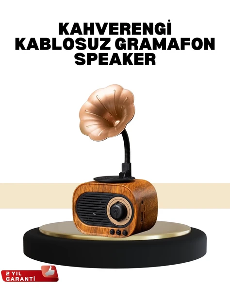 Mini Nostaljik Bluetooth Hoparlör Fm Radyo 8 Saat Batarya ürün görseli 1
