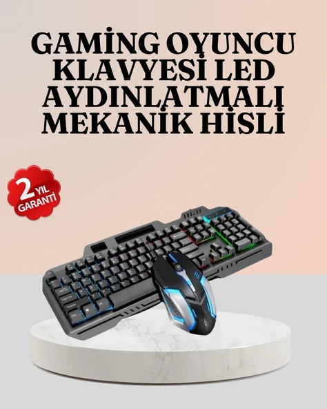Rgb Aydınlatmalı  Klavye Mouse – Mekanik Hissiyat, Maksimum Kontrol ürün görseli 1