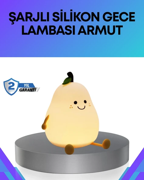 Modern Armut Gece Lambası Kablosuz Şarjlı Led Aydınlatma ürün görseli 1