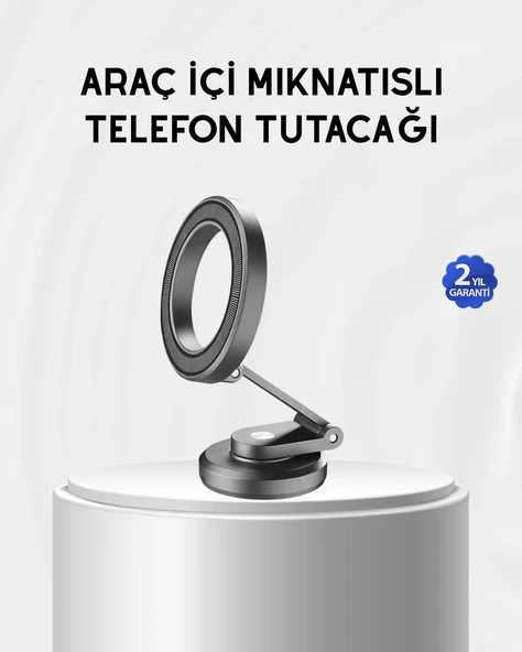 Manyetik Katlanabilir Araç Telefon Tutucu – Magsafe Uyumlu, 360° Ayarlanabilir, Güçlü Mıknatıs ürün görseli 1