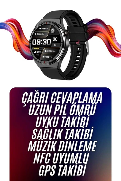 Amoled Ekran Akıllı Saat Üç Kordonlu İos Android Uyumlu ürün görseli 1