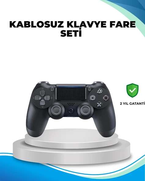 Kablosuz Ps4 Oyun Kolu Çift Motor Titreşimli Uzun Bataryalı ürün görseli 1