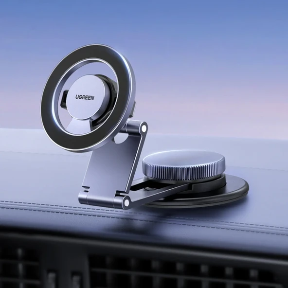 UGREEN 45577 LP865 MagSafe Manyetik 360 Derece Döndürülebilir Geri Çekilebilir Araç Telefon Tutucu Metal ürün görseli 1