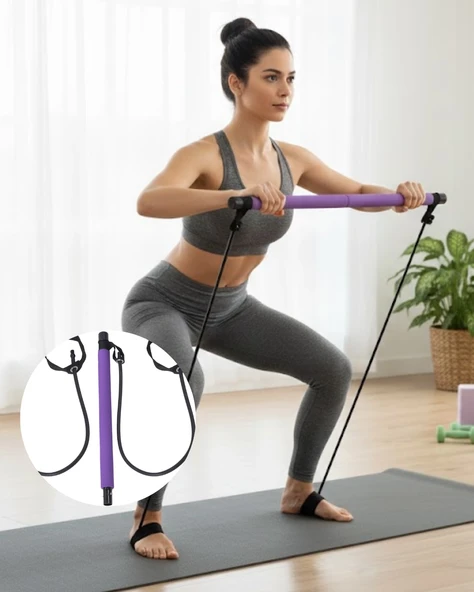 Taşınabilir Pilates Bar Ev Sporuna Uygun Hafif Ve Dayanıklı Yapı ürün görseli 1