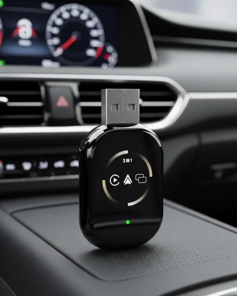 Kablosuz Carplay Android Auto Adaptörü Otomatik Eşleşme ürün görseli 1