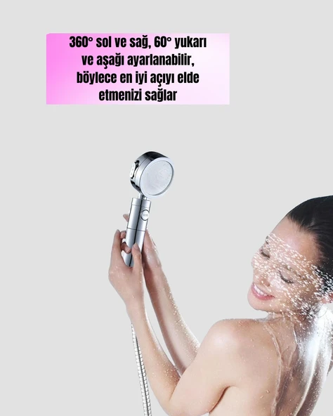 Masaj Ve Yağmur Modlu Su Tasarruflu Duş Başlığı - Resim 4