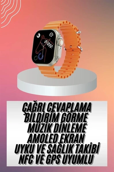 Akıllı Saat Ultra Android & İos Uyumlu Arama Bildirim Özellikli ürün görseli 1