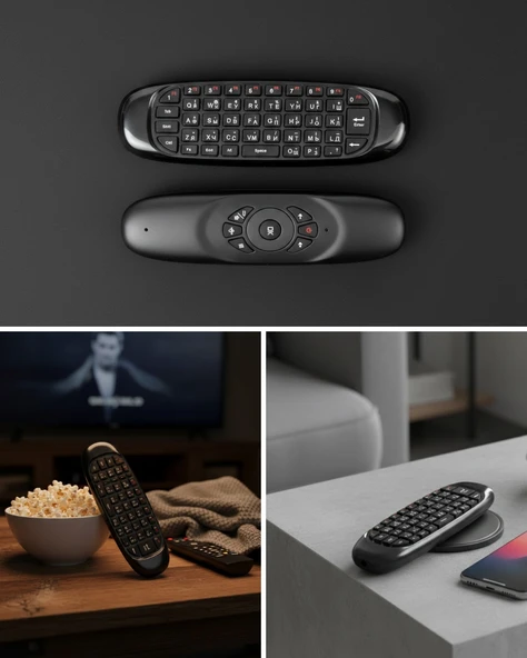 Android Tv Ve Pc Uyumlu Kablosuz Hava Fareli Kumanda ürün görseli 1