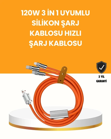 Çoklu Cihaz Dostu 120 w Hızlı Şarj Kablosu – Tek Kablo İle Her Cihaz Elinizin Altında ürün görseli 1