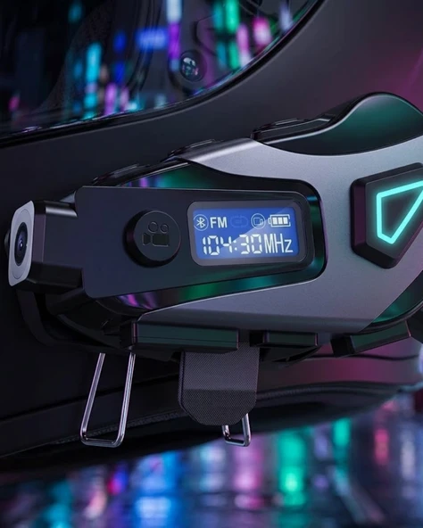 Motosiklet Kask Kulaklığı Bluetooth 5.3 Kamera ve FM Radyo Destekli ürün görseli 1