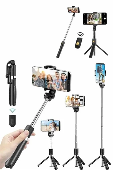 Cep Telefonu Tripod Standı Manyetik Selfie Sopa Bluetooth Uzaktan Kumandalı ürün görseli 1