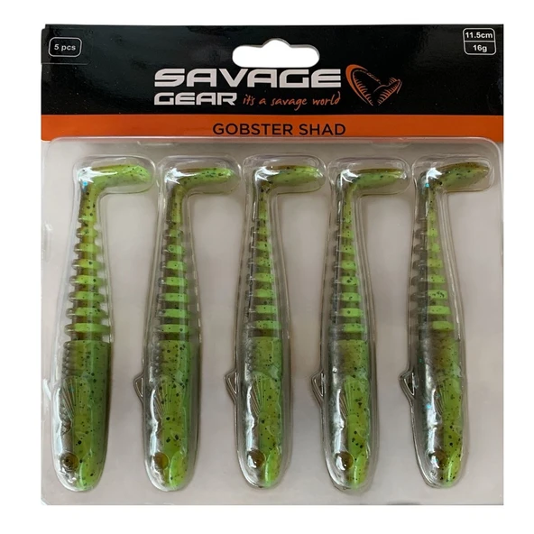 Savage Gear Gobster Shad 11.5cm 16gr Silikon Yem Chartreuse Pumpkin (5'li Paket) İğnesiz ürün görseli 1
