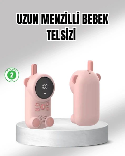 Uzun Menzilli Bebek Telsizi 1-3 Km Çekim 22 Kanal Lcd Ekran Vox Şarjlı ürün görseli 1