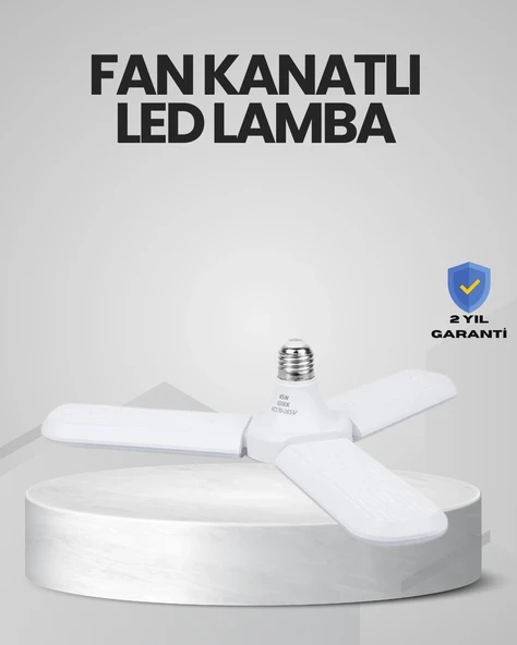 Enerji Tasarruflu Led Ampül 60 Watt 4 Kollu Beyaz Işık ürün görseli 1