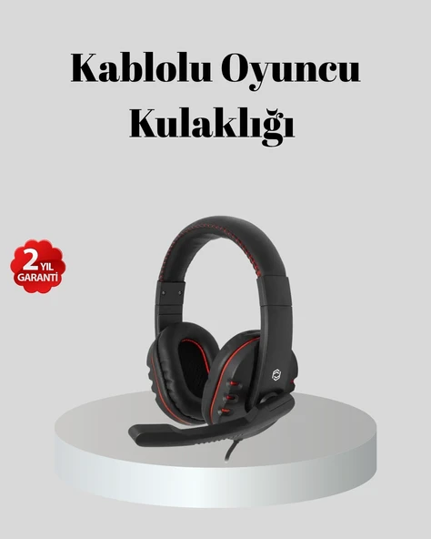 Stereo Ses Destekli Mikrofonlu  Kulaklık – Yumuşak Pedli ürün görseli 1