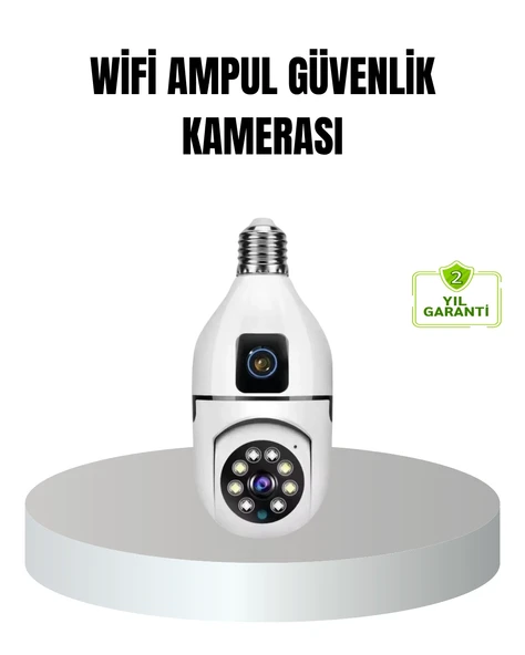 Wifi Ampul Güvenlik Kamerası 1080p Full Hd Gece Görüşlü Ve Hareket Algılamalı ürün görseli 1
