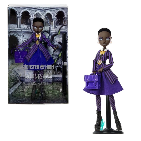 JDR71 Monster High Koleksiyon - Wednesday Bianca Bebek ürün görseli 1